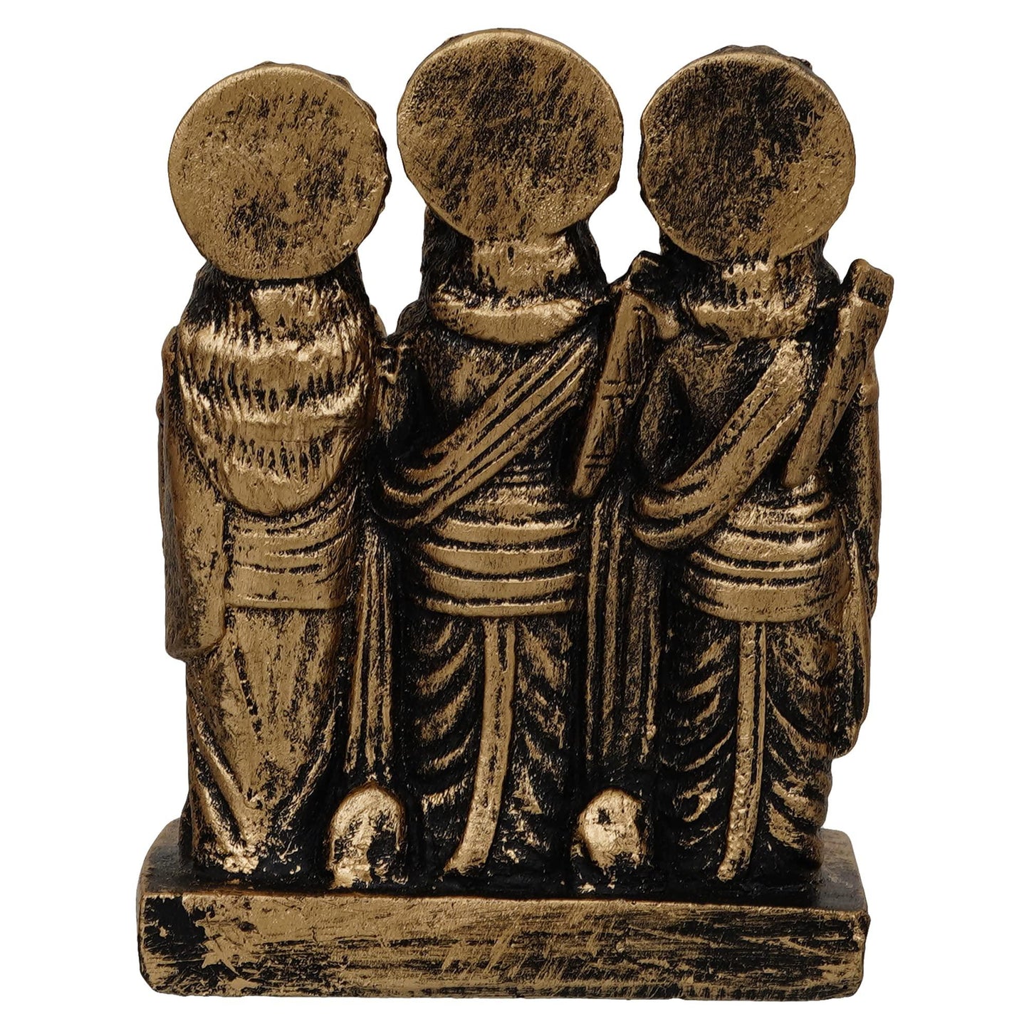 Webelkart Premium Polyresin Ram Darbar Idol Figurine Showpiece for Home Temple and Office Temple ( 5.5 x 4 x 2 Inches , Medium Gold)