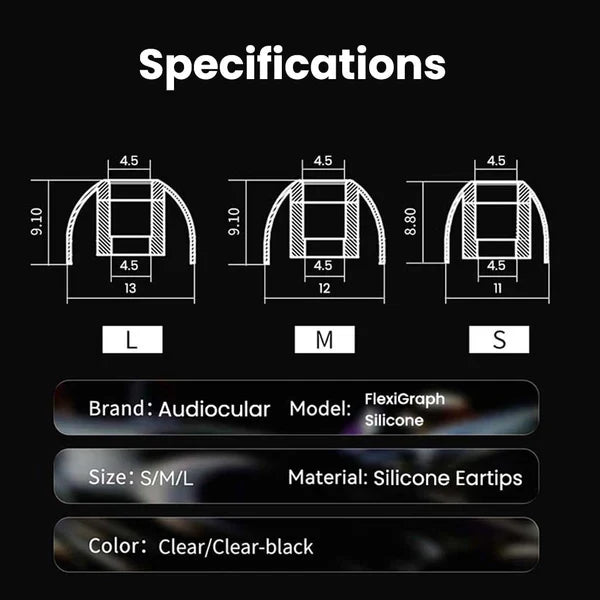 AUDIOCULAR FlexiGraph Eartips for IEMs