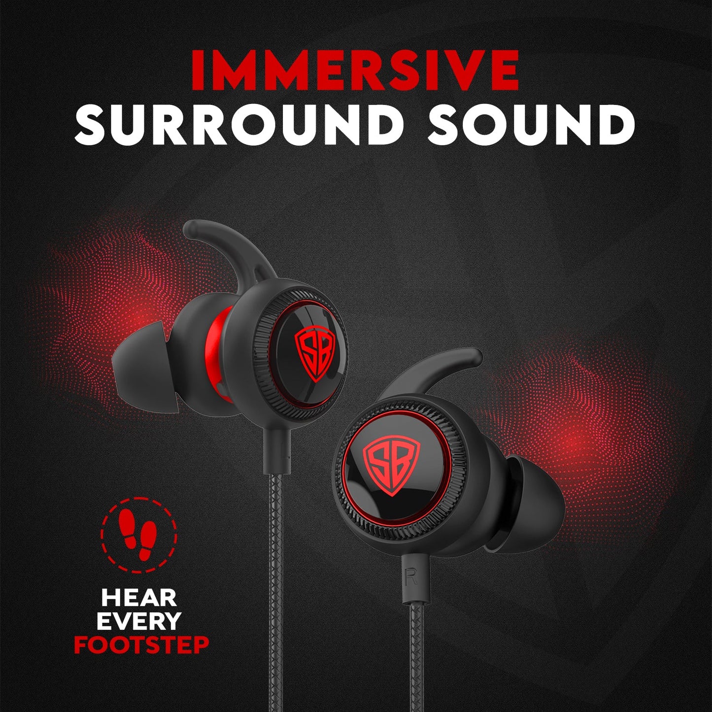SpinBot BattleBudz C30 Type-C Wired Gaming Earphone with 12mm Gaming Driver