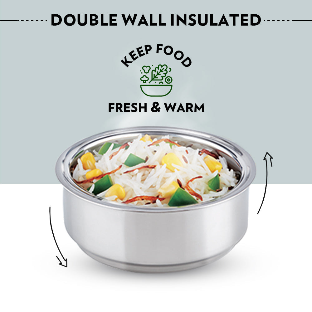 Borosil Carryfresh Lunchbox, Set of 2, Large, 280ml