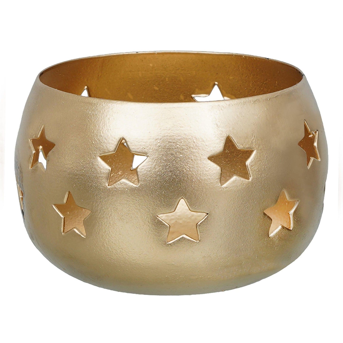 Webelkart®️ Premium Metal Star Tealight Candle Holder for Home and Office Decor| Metal Tealight Holder for Decorations (3 inches, Gold)