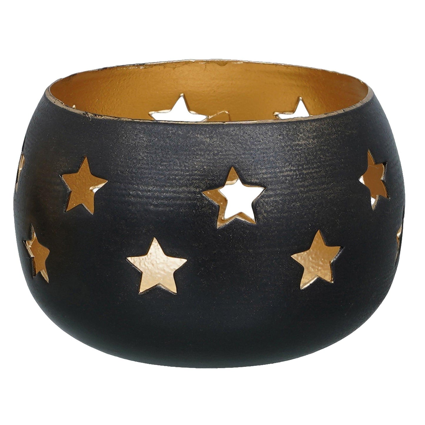 Webelkart®️ Premium Metal Star Tealight Candle Holder for Home and Office Decor| Metal Tealight Holder for Decorations (3 inches, Black)