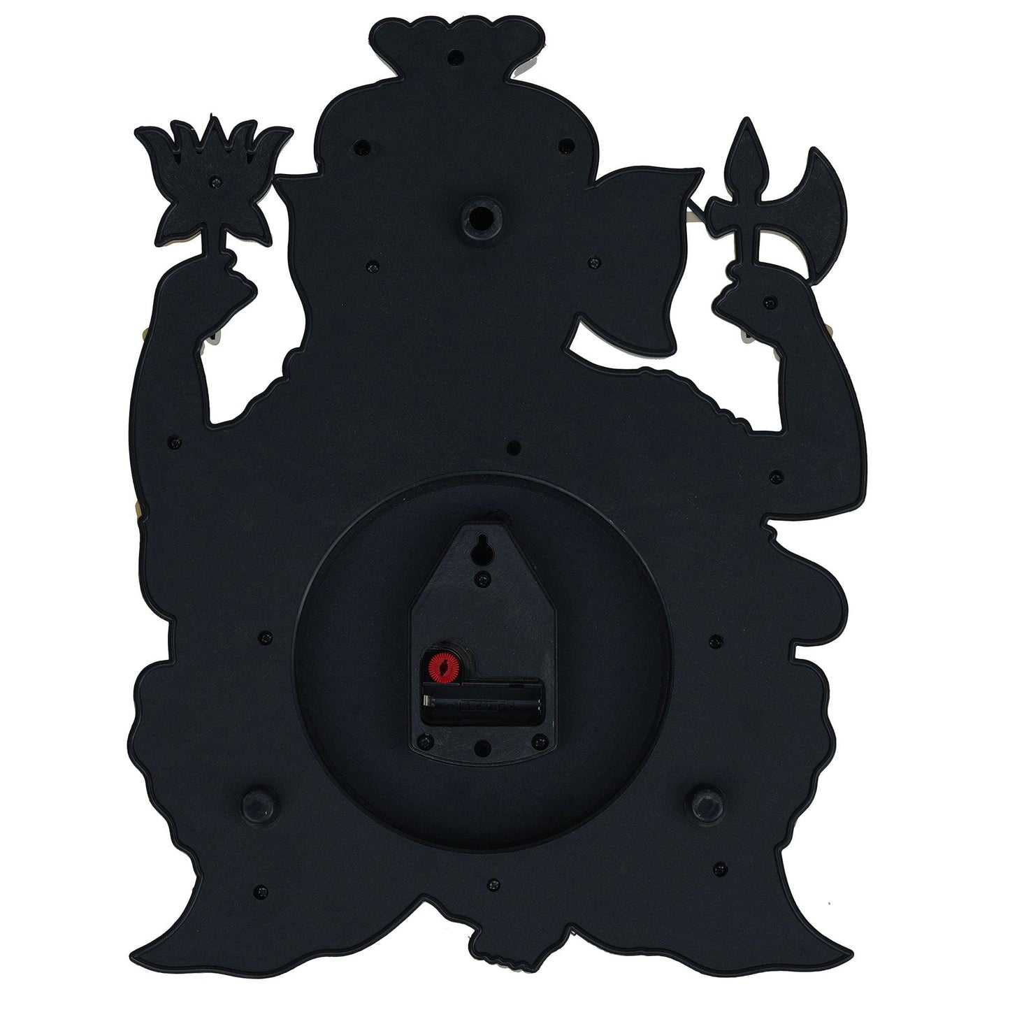 Webelkart Premium Pagdi Ganesha Analog Wall Clock for Home and Office Decor (12 Inches, Gold)