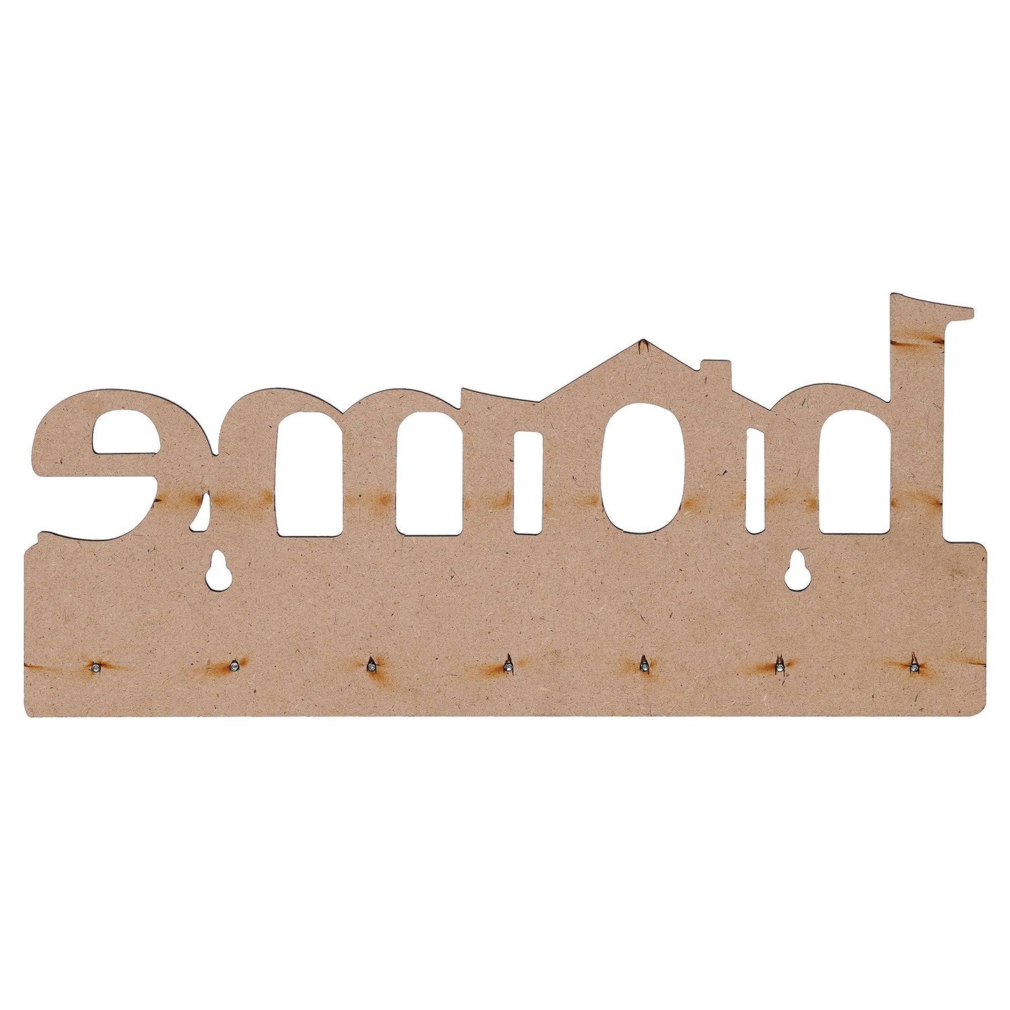 Webelkart Premium Home Keys Wooden Key Holder (29 cm x 13.5 cm x 0.4 cm, Wood) 7 Hook - Decorative Items for Home Decor (Pink)
