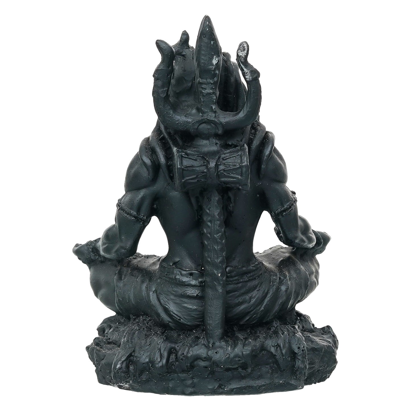 Webelkart Premium Resin Small Black Adiyogi Shiva Statue for Car Dashboard,Good Luck Gift for Home Decor, 3D Printed Adiyogi Shiva (3.34" Inches) Shiv Ji Murti for Home Decor
