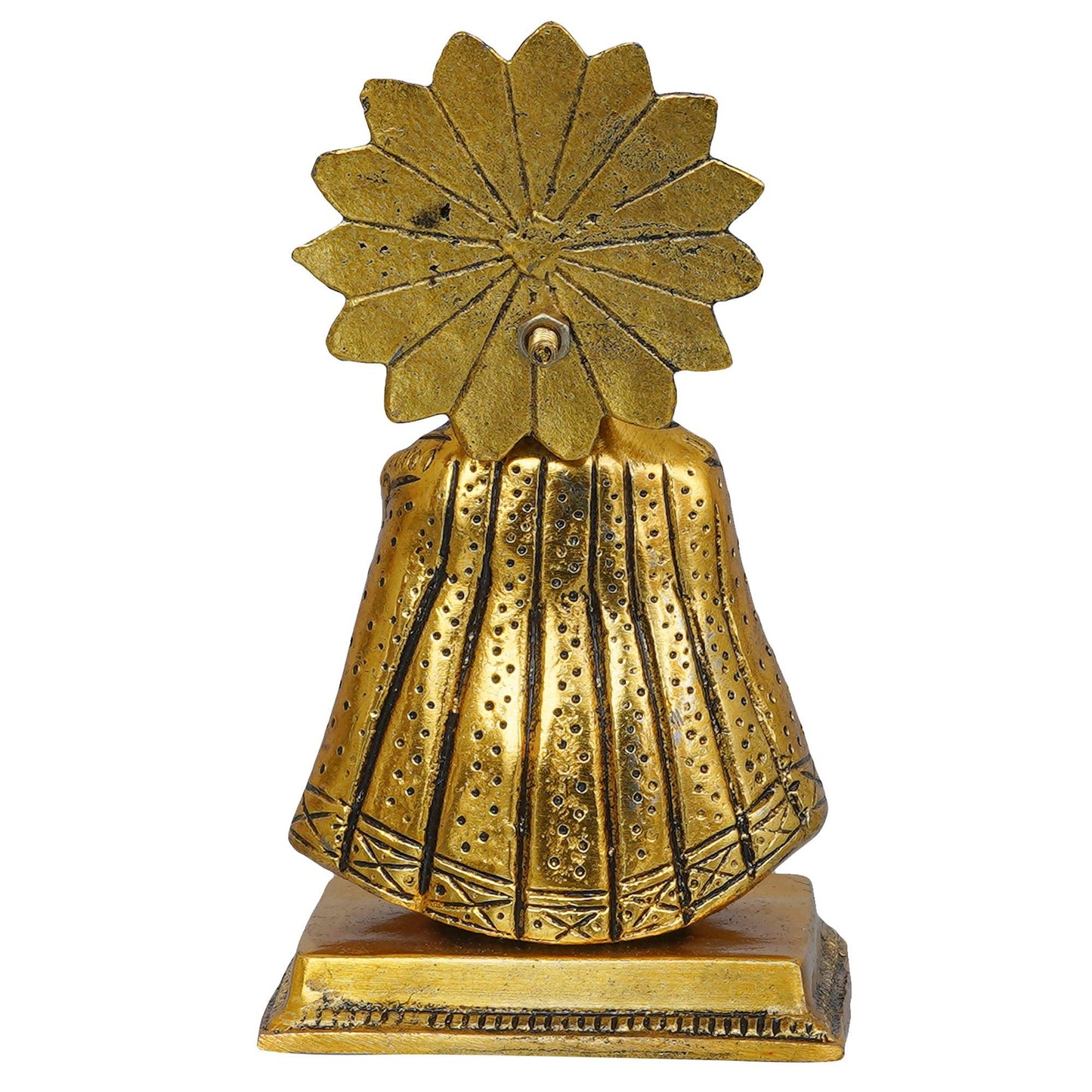 JaipurCrafts Premium Baba Khatu Shyam ji Idol Statue Showpiece for Home and Pooja Decoration | Khatu Shyam Murti for Home and Car Dashboard (Gold , 6.5 Inches)