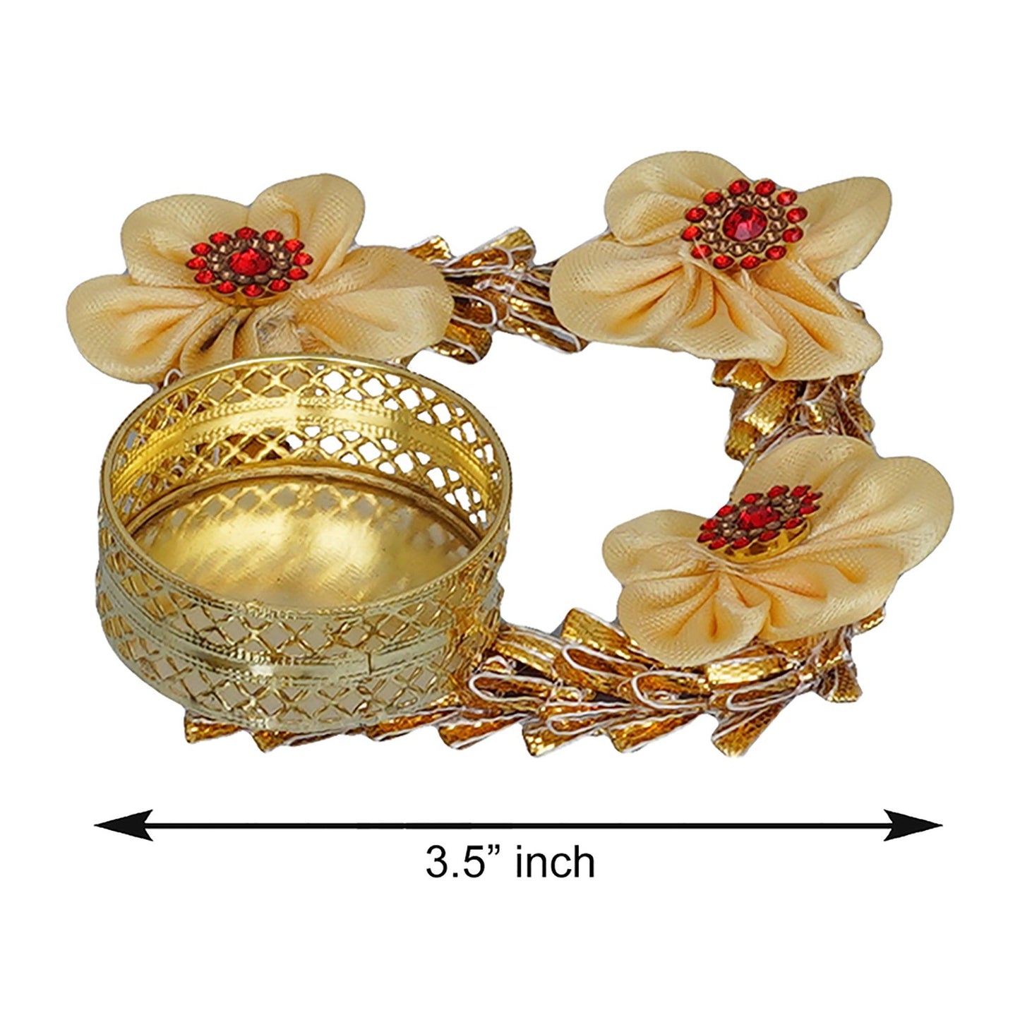 Webelkart Premium Handmade Set of 4 Diwali tealight Candle Holder for Home and Pooja Room Decorations| Decorative Diyas for Diwali ( Pack of 4)