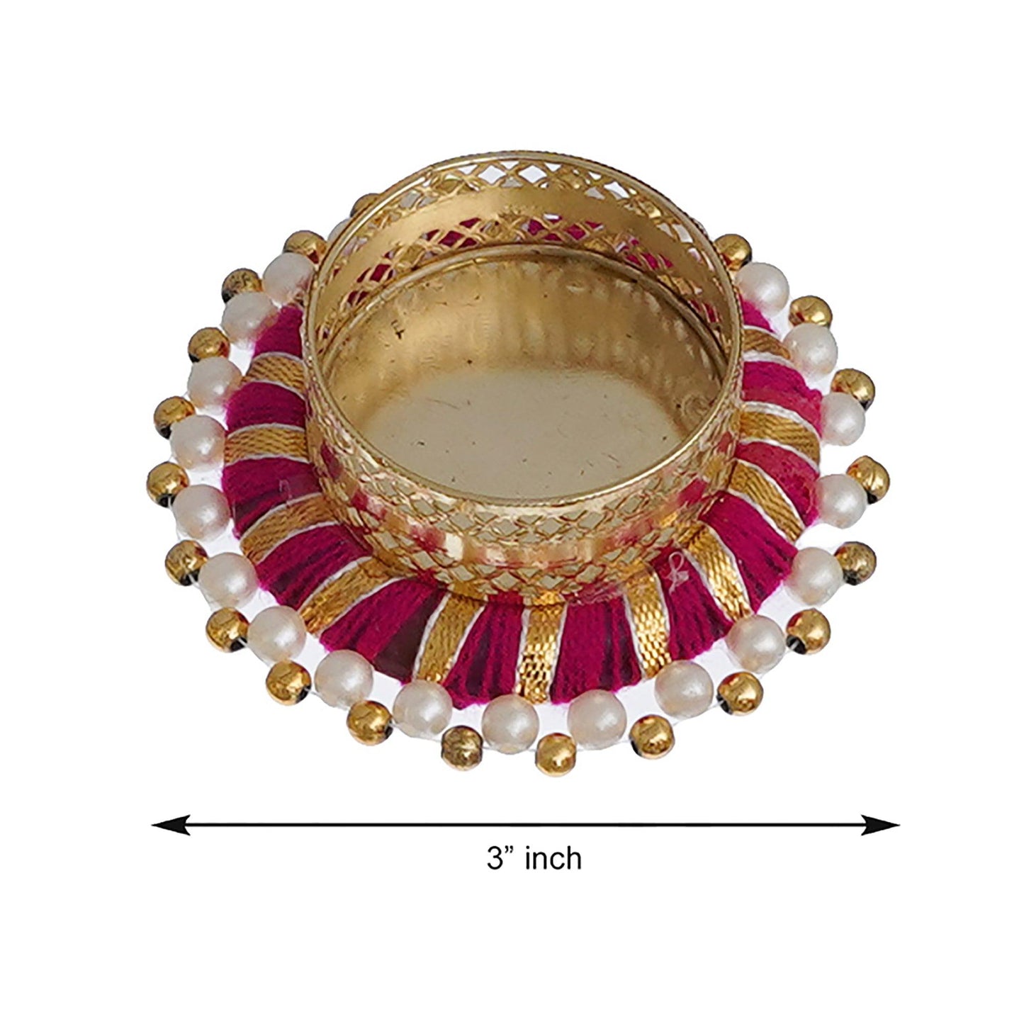 JaipurCrafts Premium Handmade Set of 6 Diwali tealight Candle Holder for Home and Pooja Room Decorations