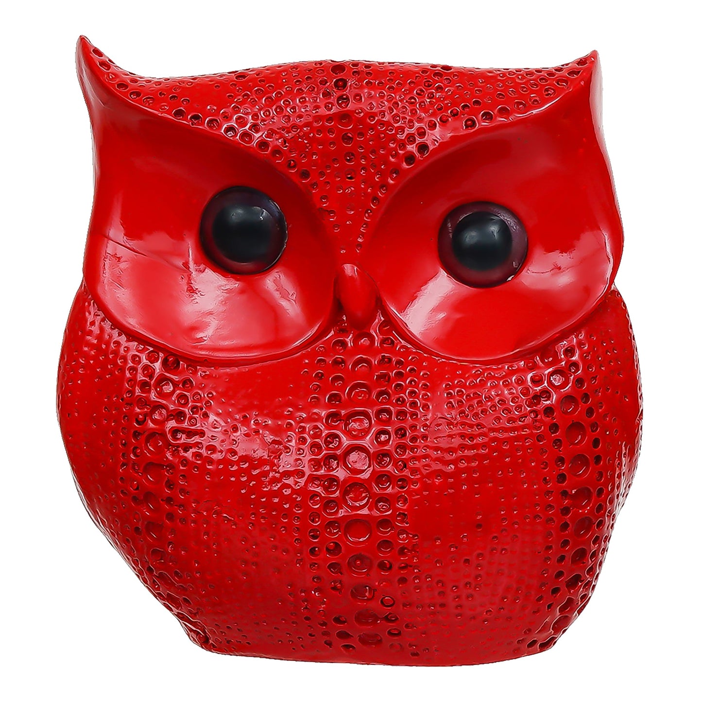 Webelkart Premium Resin Lucky Owl Art Figure Showpiece for Home/Office Decor,Decorative Items for Home Decor (Red-5.51" Inches)