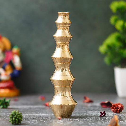 Webelkart Premium Brass Home Decor Set of 5 Small Matki Showpiece for Home/Office Decor| Kids Gift Item| Doll Gift Item (2" Inches Gold) Table Decor