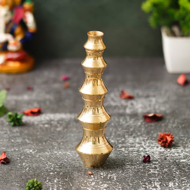 Webelkart Premium Brass Home Decor Set of 5 Small Matki Showpiece for Home/Office Decor| Kids Gift Item| Doll Gift Item (2" Inches Gold) Table Decor