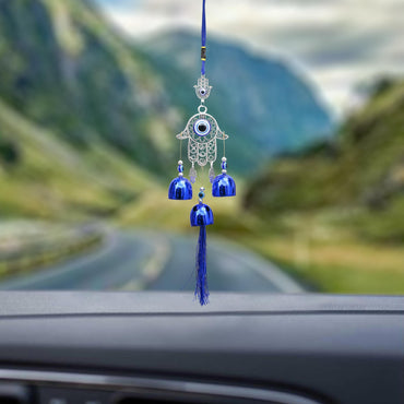 Webelkart Premium Evil Eye Wind Chimes for Home Decoration/fengshui Wind Chimes for Home Balcony Bedroom Decor/Wind Chime for Wall Hanging Decoration Windchimes for Cardashboard (14" Inches)