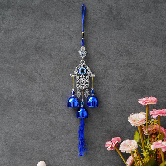 Webelkart Premium Evil Eye Wind Chimes for Home Decoration/fengshui Wind Chimes for Home Balcony Bedroom Decor/Wind Chime for Wall Hanging Decoration Windchimes for Cardashboard (14" Inches)