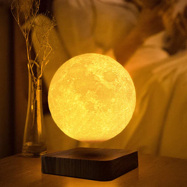Orbit: Luxe Floating Moon Lamp with Magnetic Levitation, Spinning LED Light & 3 Color Modes for Home & Office Décor