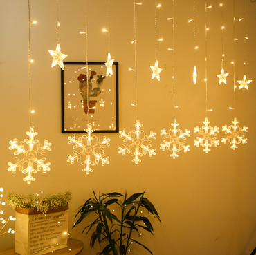 Snowflake LED Curtain Lights
