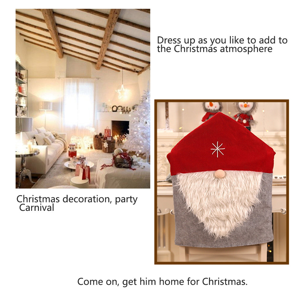 Christmas 3D Santa Claus Chair Cover - Set of 2