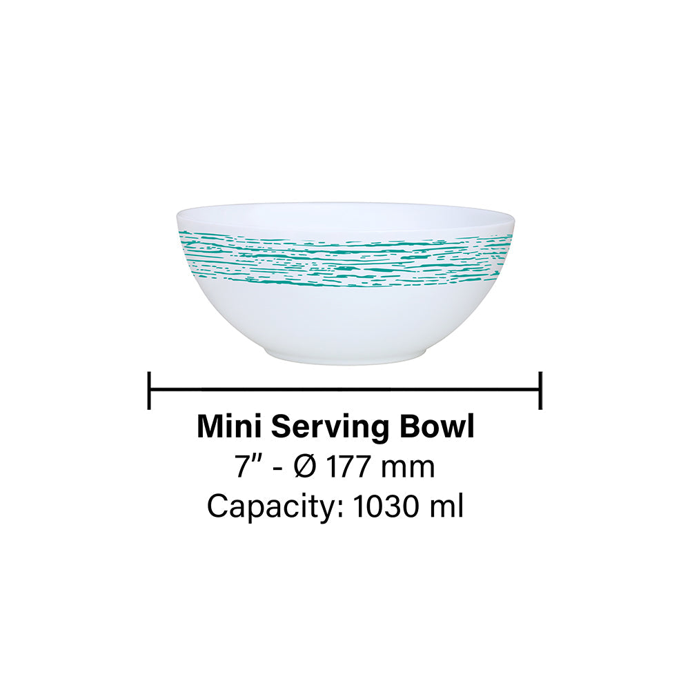 Larah by Borosil Blue Nova Snack Bowl with Cover, 2pcSet+2Lids