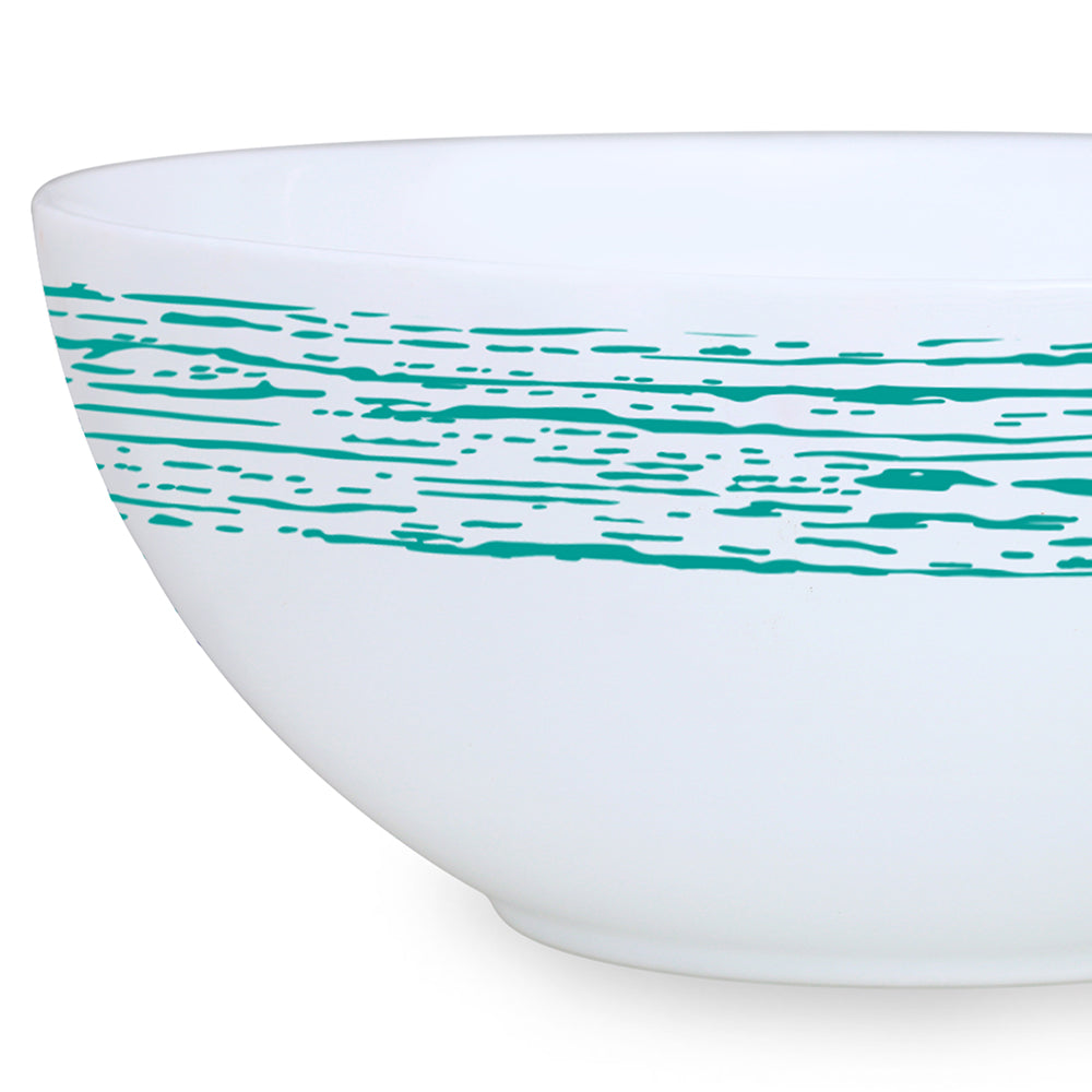 Larah by Borosil Blue Nova Snack Bowl with Cover, 2pcSet+2Lids