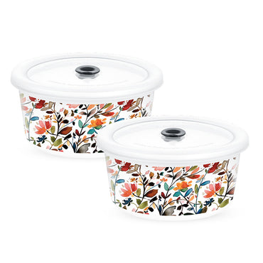 Larah By Borosil Lupin Storage Bowl Set, 800ml x 2