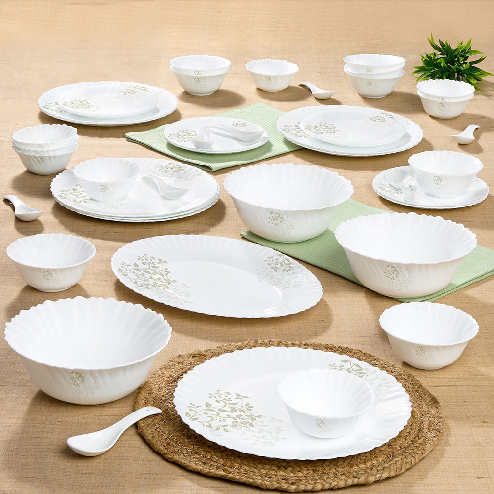 Larah by Borosil Ingot Dinner Set, 44 pc