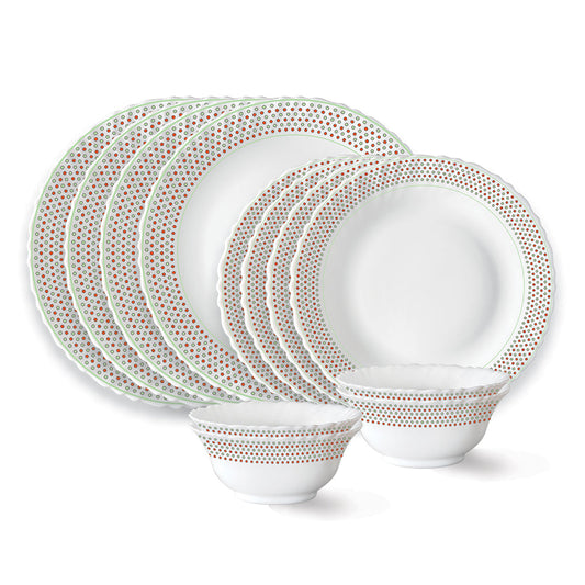 Larah by Borosil Waltz Dinner Set, 12 pc