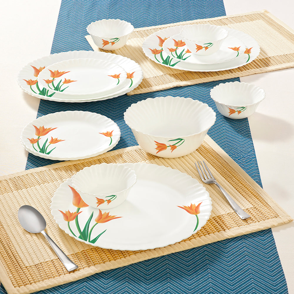 Larah by Borosil Firefly Dinner Set, 13 pc