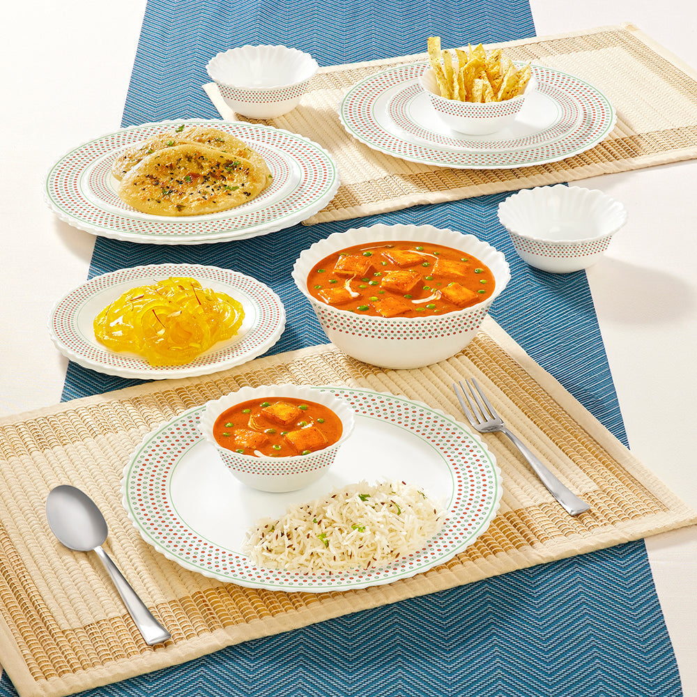 Larah by Borosil Waltz Dinner Set, 13 pc