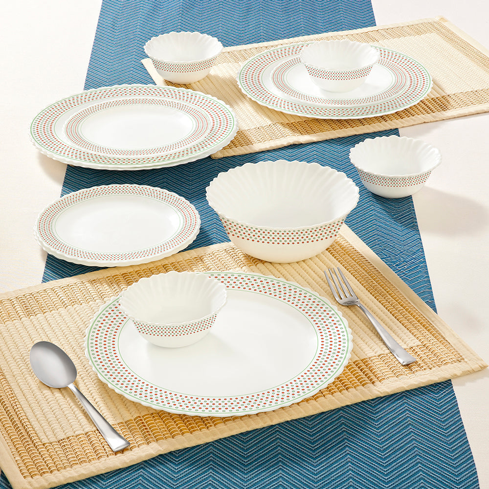 Larah by Borosil Waltz Dinner Set, 13 pc