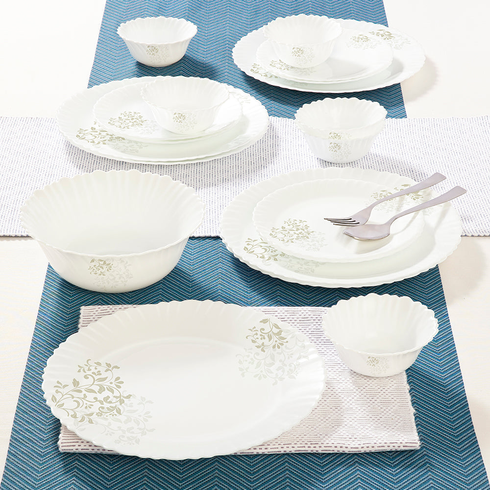 Larah by Borosil Ingot Dinner Set, 19 pc
