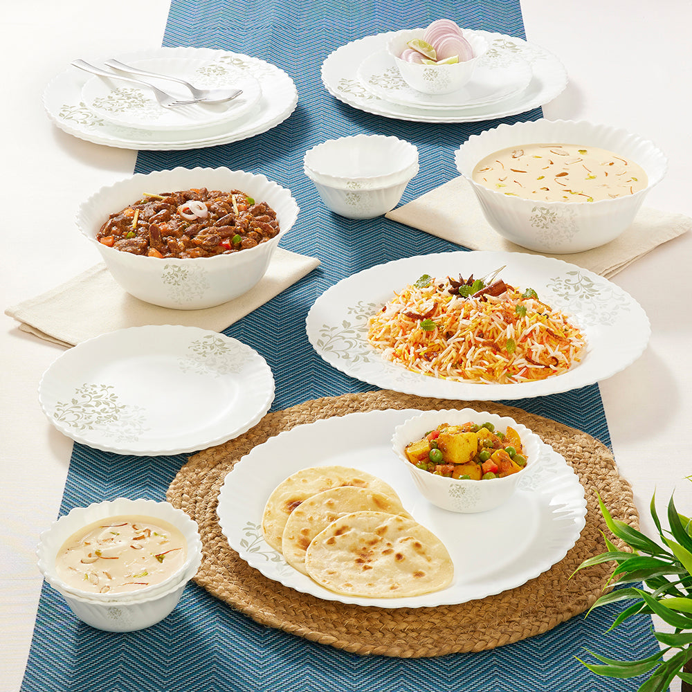 Larah by Borosil Ingot Dinner Set, 21 pc
