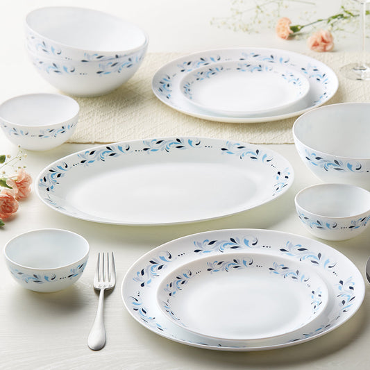 Larah by Borosil Skyleaf Dinner Set, 21 pc