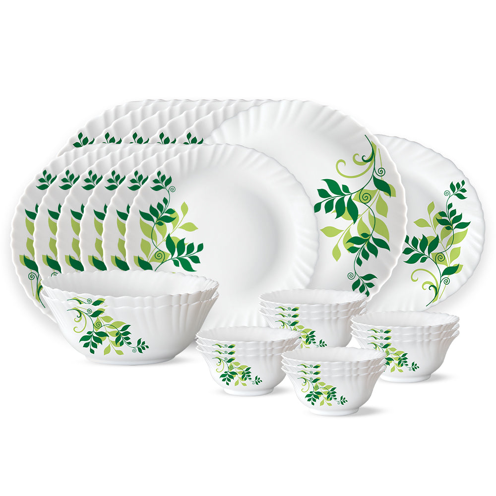 Larah by Borosil Fern Dinner Set, 27 pc