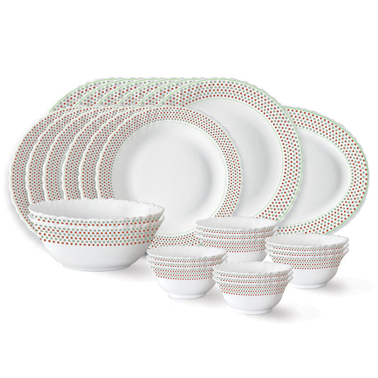 Larah by Borosil Waltz Dinner Set, 27 pc