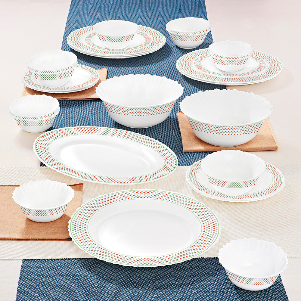 Larah by Borosil Waltz Dinner Set, 27 pc