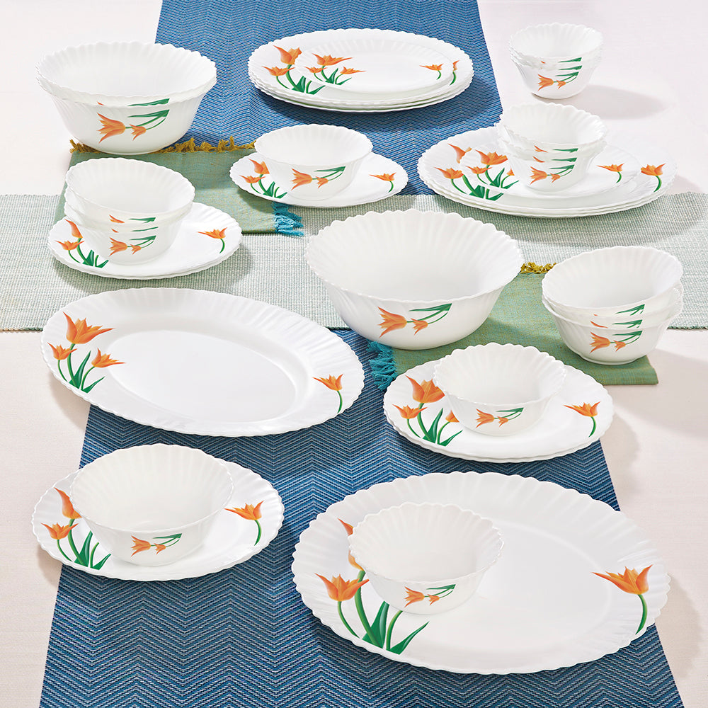 Larah by Borosil Firefly Dinner Set, 36 pc