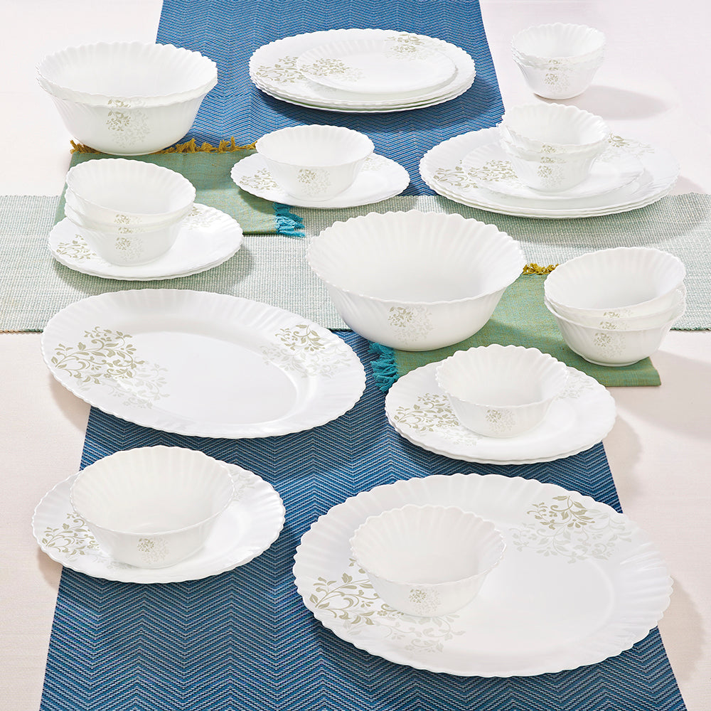 Larah by Borosil Ingot Dinner Set, 36 pc