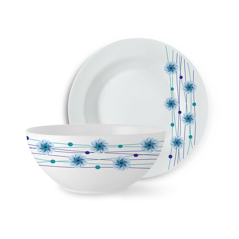 Larah by Borosil Bluebell Snack Set, 7 pc