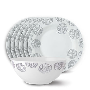 Larah by Borosil Moonbeam Snack Set, 7 pc