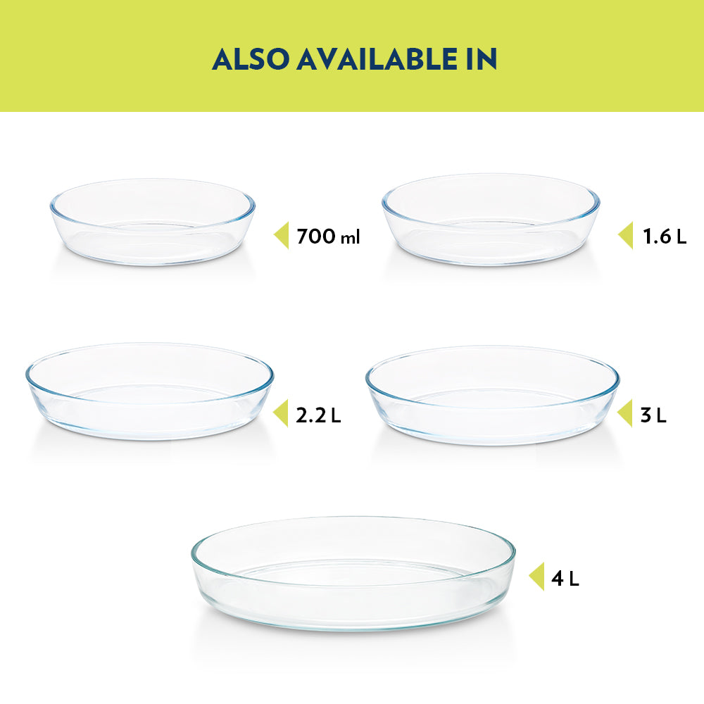 Borosil Oval Baking Dish, 2.2L