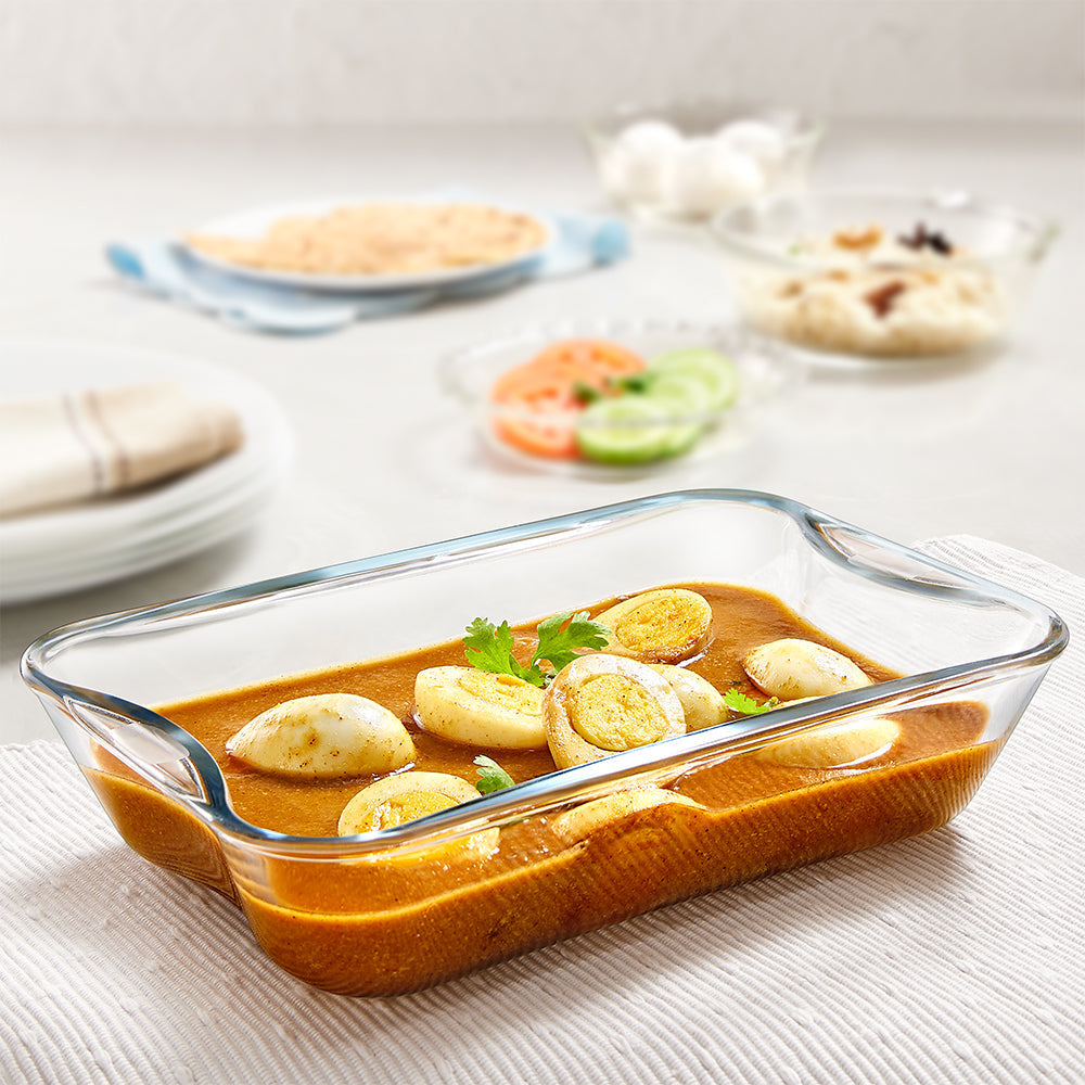 Borosil EasyGrip Rectangular Dish, 1.5L
