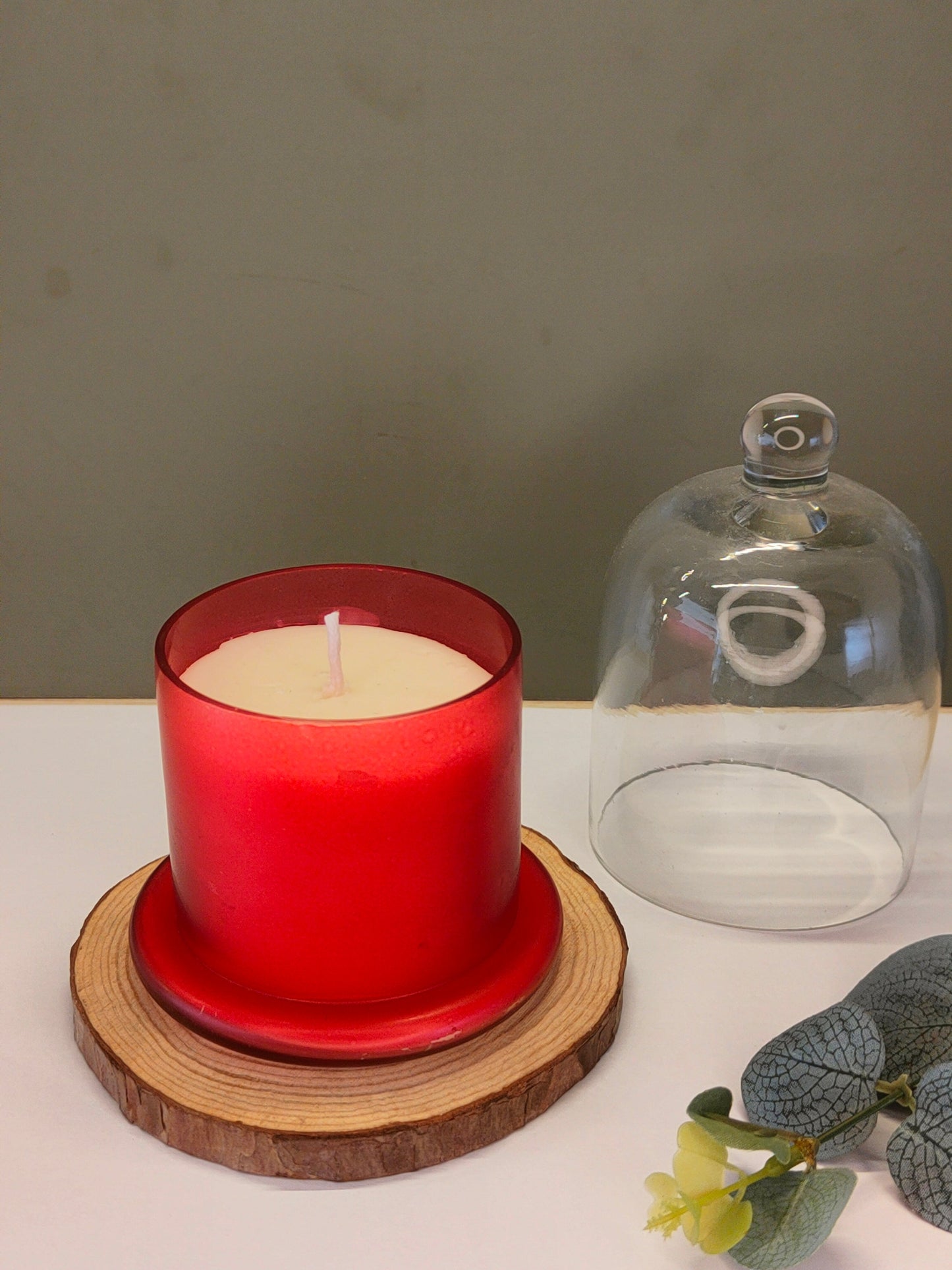Bell Jar Candle Red