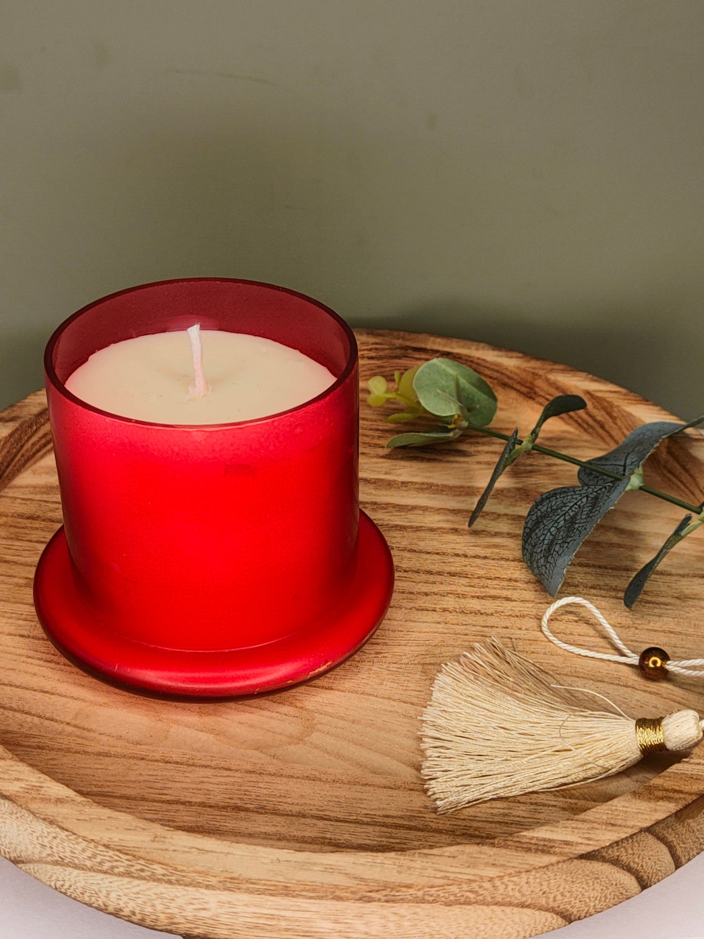 Bell Jar Candle Red