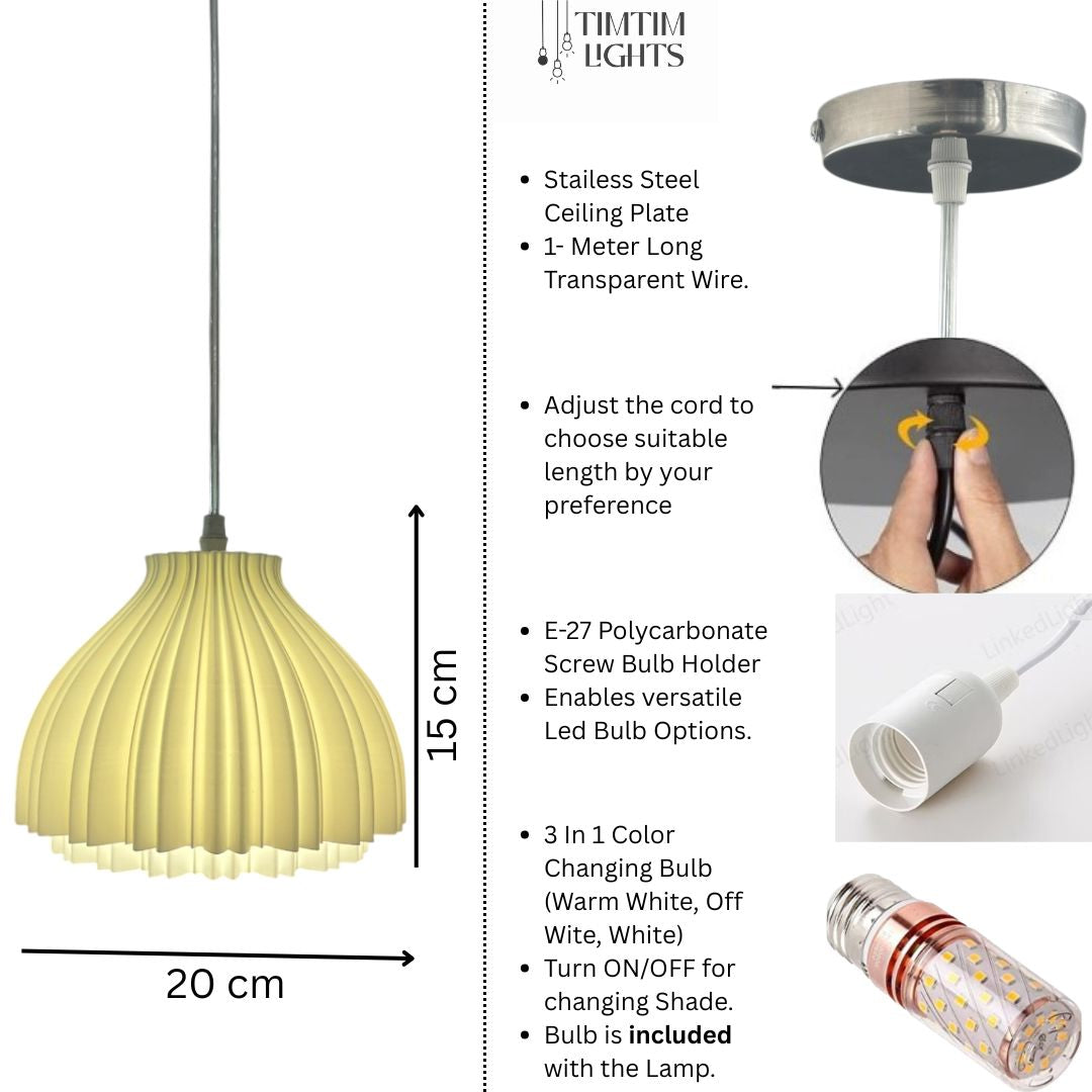 Lotus Crest Pendant Crystal Lamp for Ceiling Decor