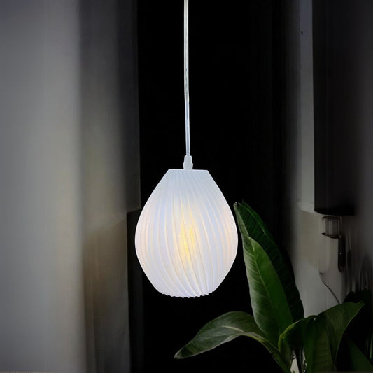 Oval Glow Pendant Crystal Lamp | Elegant Hanging Light for Home