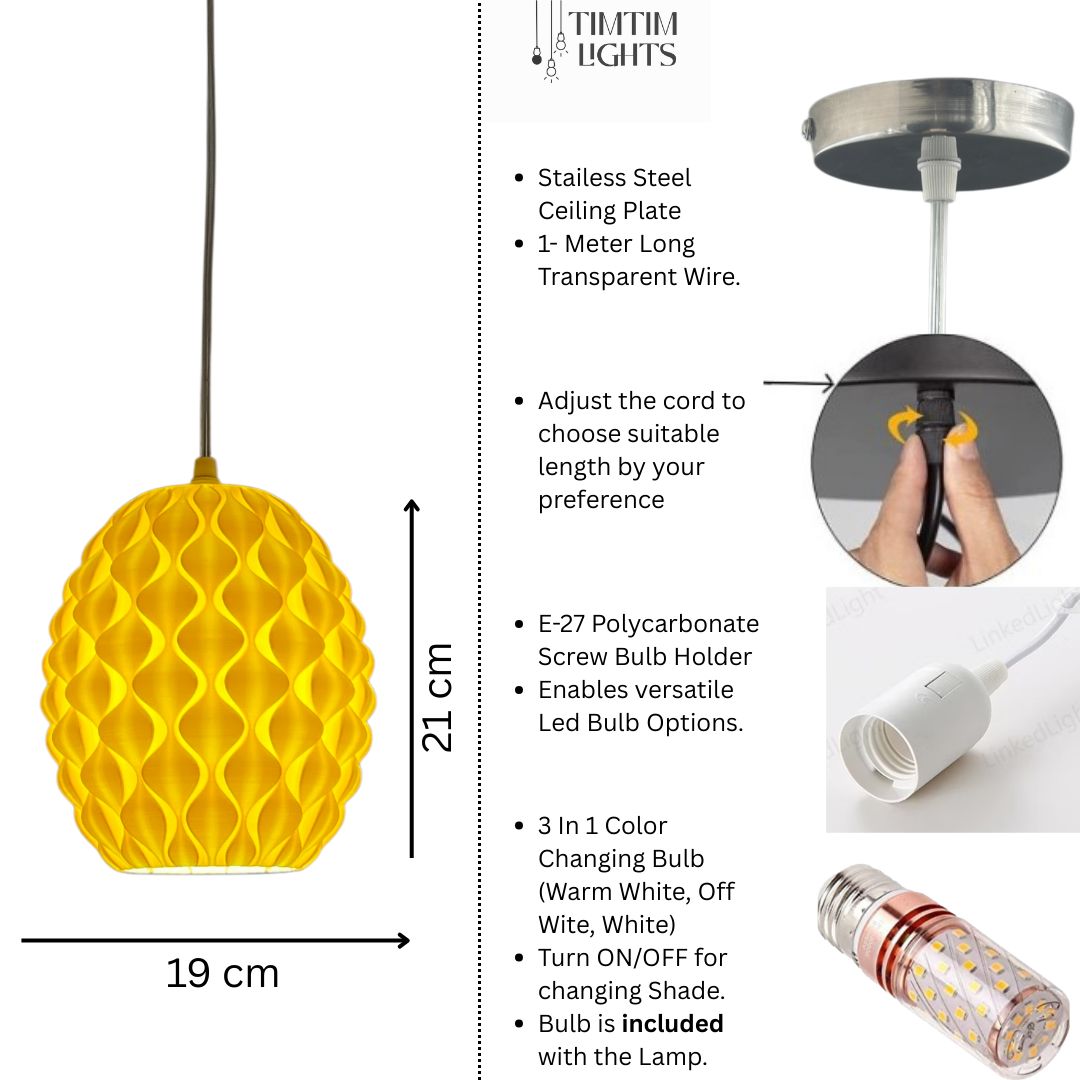 Pine Dome Pendant White Lamp | Stylish Modern Hanging Light