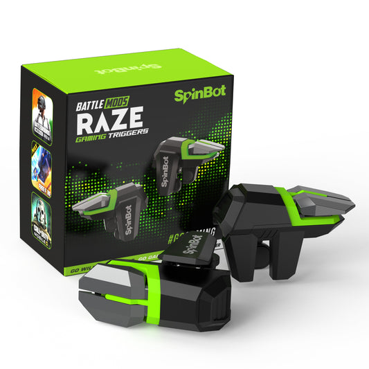 SpinBot Battlemods Raze 4 Buttons Smartphone Capacitive Gaming Trigger | 6 Finger Claw Control | Zero Lag response | For BGMI/Free Fire Max/Cod Mobile