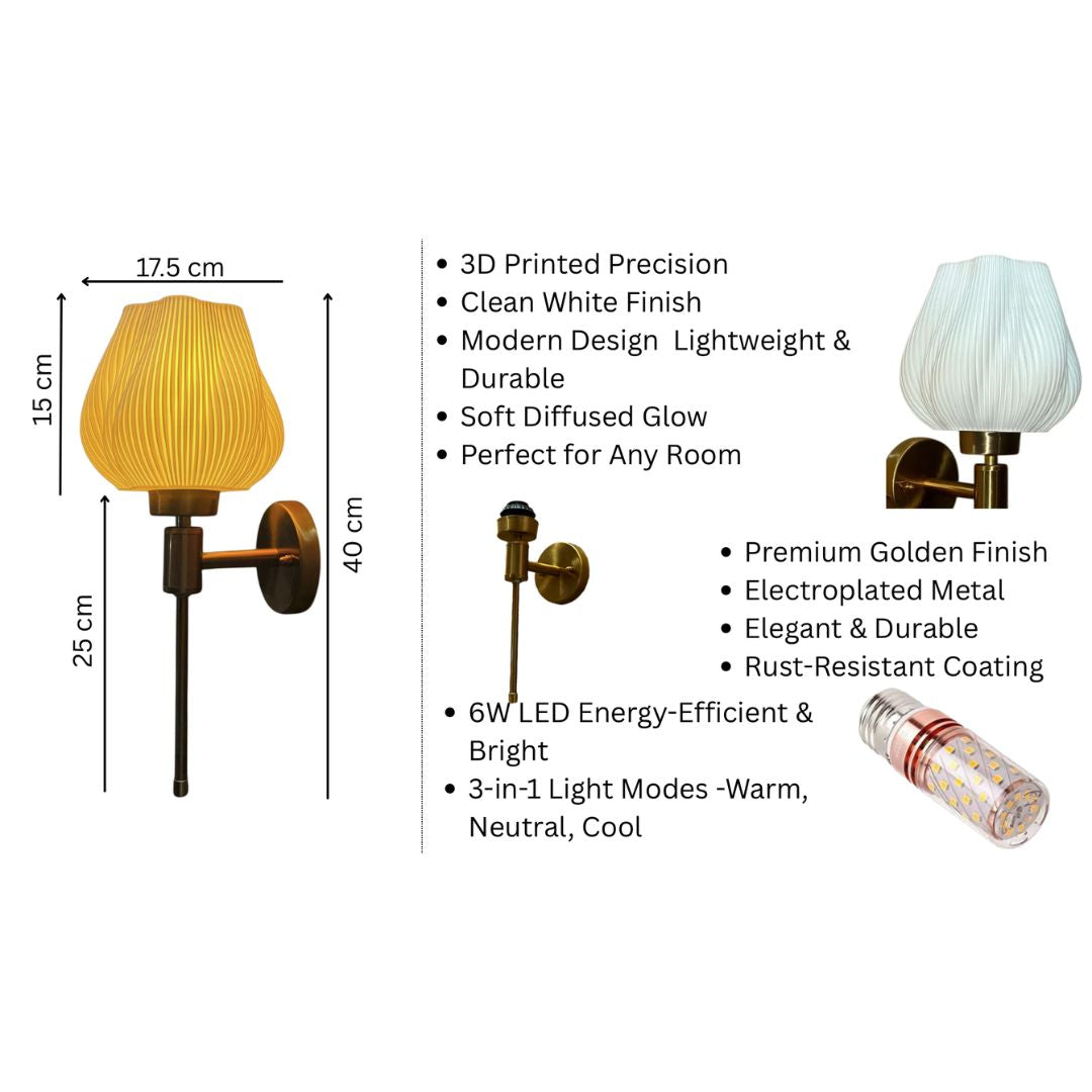 Rose Glow Wall Lamp Long for Living Room, Bedroom