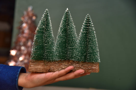 Set of 3 trees Table top Christmas decor