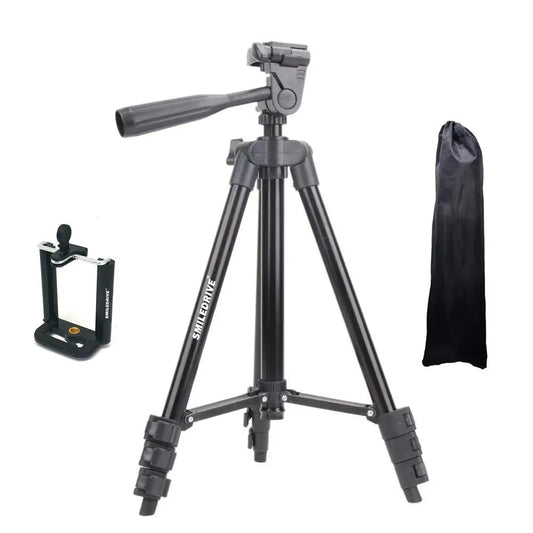 Smiledrive 105 cm Portable Tripod Stand Holder for Mobile Phones & Camera, Photo/Video Shoot