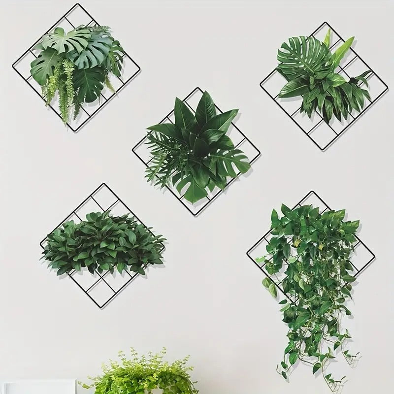 3D Plants Wall Sticker (Pack Of 6)